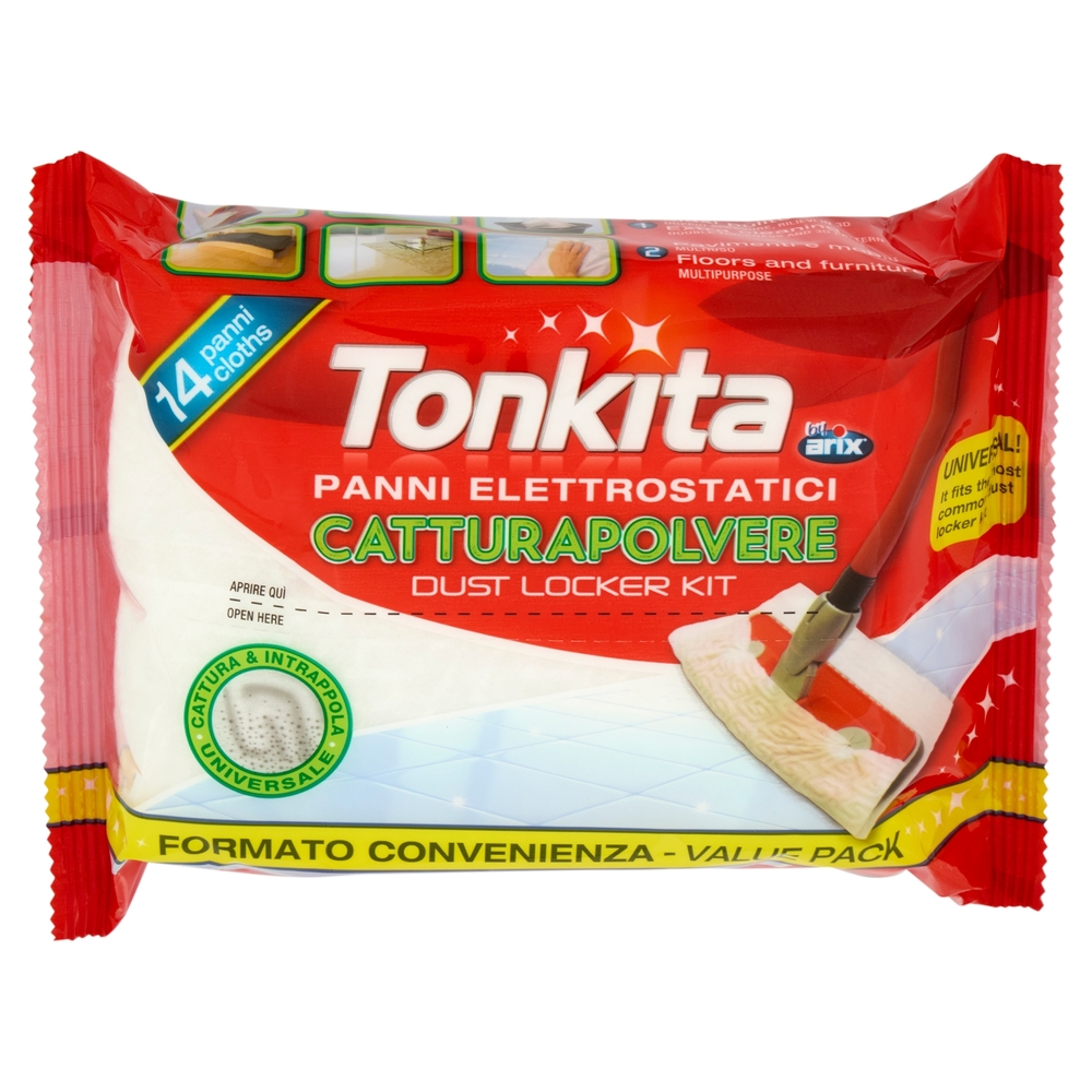 Tonkita Panni Elettrostatici Catturapolvere 14 pz